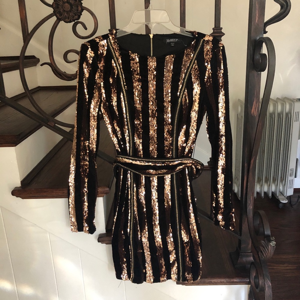 Velvet sequin dress